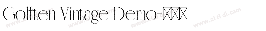 Golften Vintage Demo字体转换